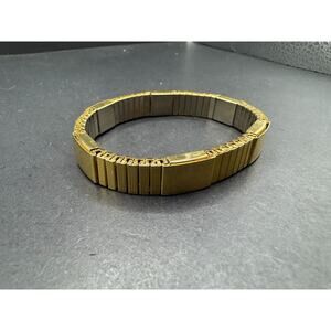 Vintage Designer MAJOR Stainless Magnetic Comfort Bracelet Gold Tone
